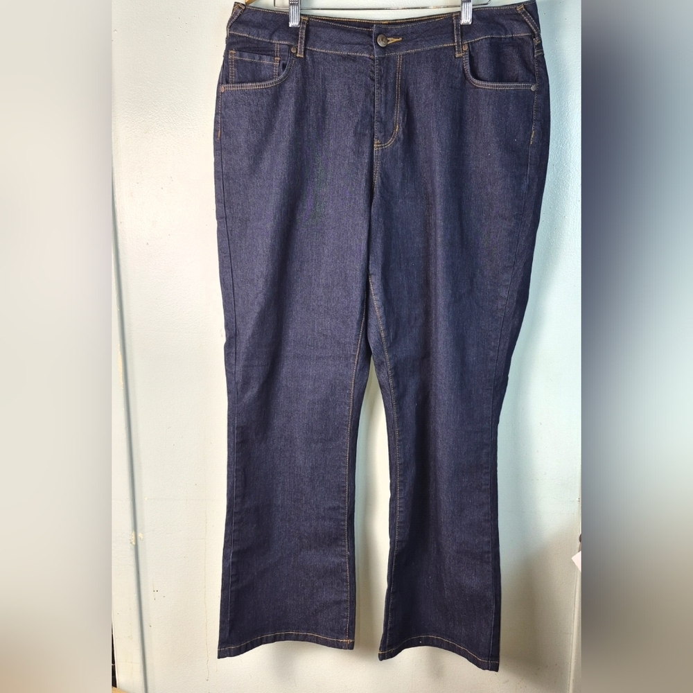 DC Jeans Ladies Size 18 Petite – Dark Wash High Rise Straight Leg Office Casual